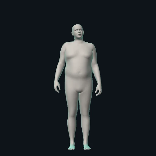 The exact 3D body model behind the same photo